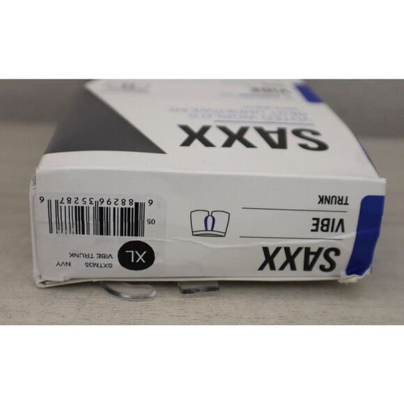 SAXX SXTM35 Men's Sz XL Navy Blue Vibe Super Soft Slim Fit Boxer Brief Trunks - Picture 5 of 6